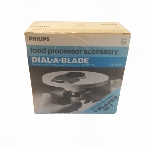 Vintage Phillips Food Processor Accessories-6 Blades in 1-FP1006 - Picture 9 of 15